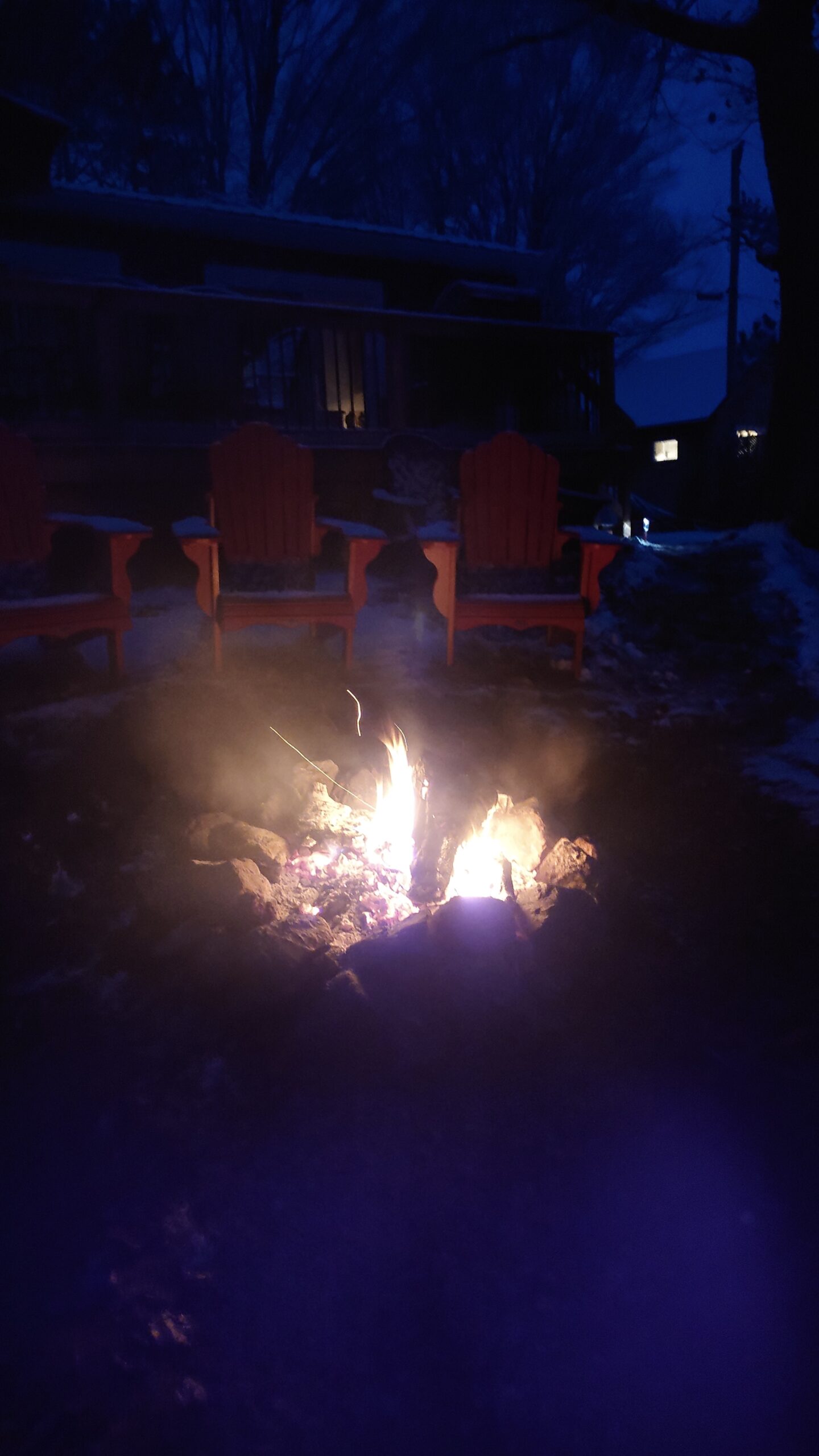 Blue Oasis Lakefront Cottage - Winter Outdoor Fire