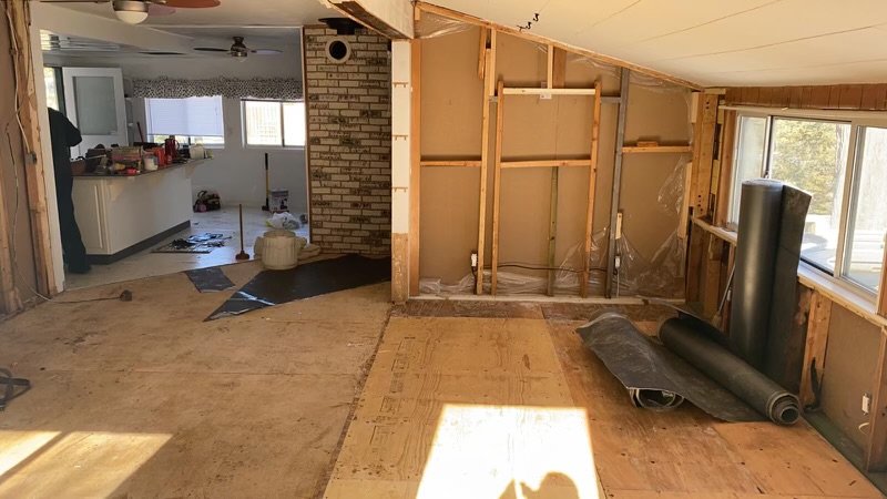 Interior Of Blue Oasis Lakefront Cottage - Prior to Renovation